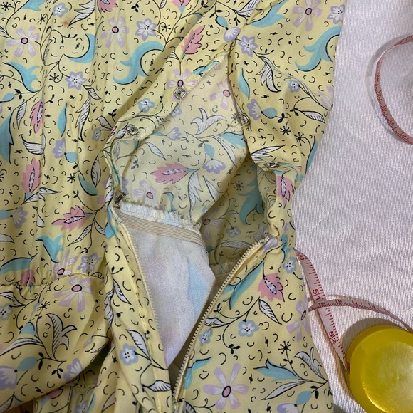 Patty O Neil Vintage dress yellow floral 12 - Picture 11 of 15